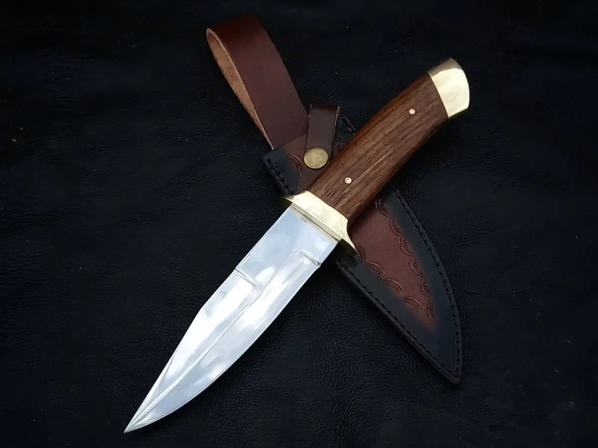 BOWIE ROSEWOOD HANDLE WITH D2 STEEL SA06-R - Hunting Knife