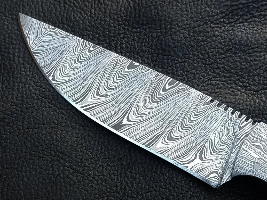 Handmade Damascus steel knife blade from the Handmade Damascus Steel Knife - C233