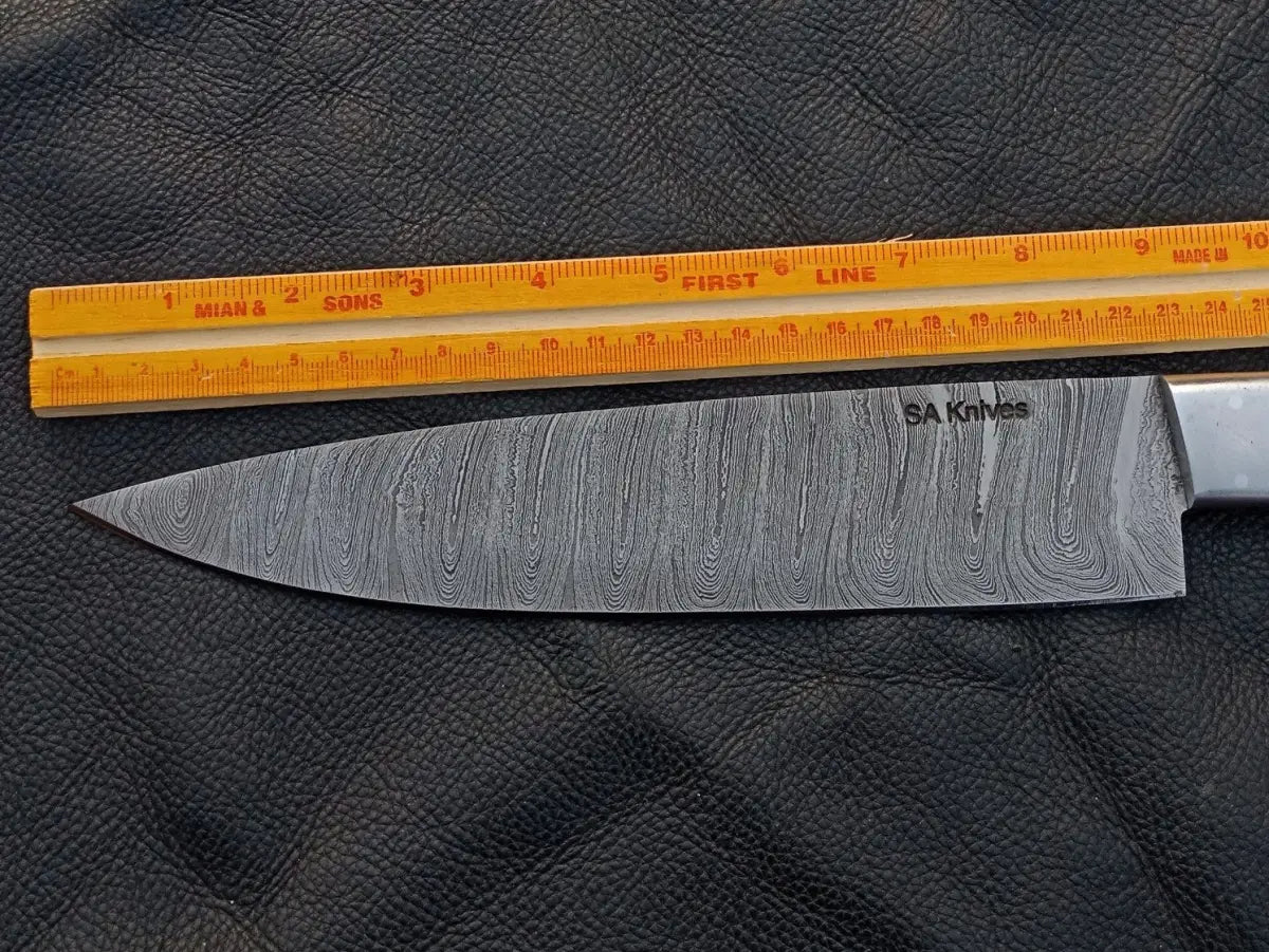 Handmade Damascus Steel Chef’s Knife with Ruler - SACK-002