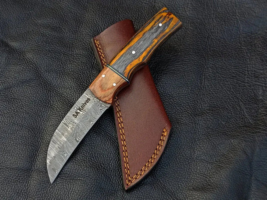 Orange & Grey Handle Skinning Knife SAK006